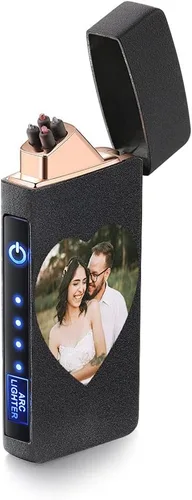 Miniatura 8 de Encendedor de arco eléctrico personalizado, recargable por USB personalizado con nombre, fecha/mensaje grabado, perfecto para padre, novio u Estilo 7