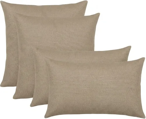 Miniatura 28 de RSH DECOR: Sunbrella Juego de 4 almohadas lumbares y cuadradas 20 x 12 pulgadas y 17 x 17 pulgadas Tela resistente al agua y a la decoloración
