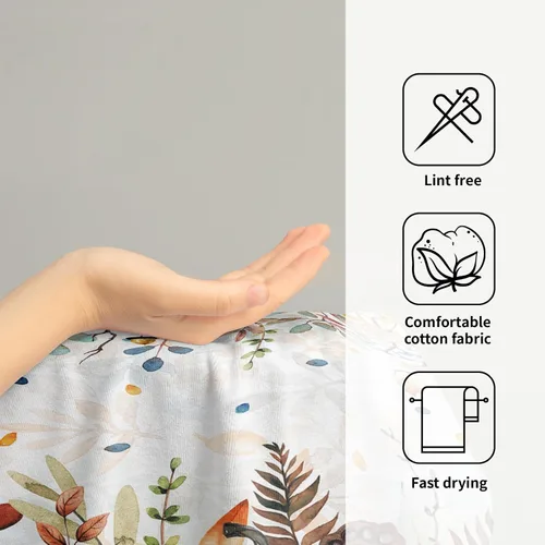 Miniatura 4 de Giwawa Autumn Pumpkin Hand Towels Maple Leaves Bath Fingertip Towel Set of 2 Thanksgiving Soft Absorbent Dish Wash Cloth Kitchen Home Hotel Decor