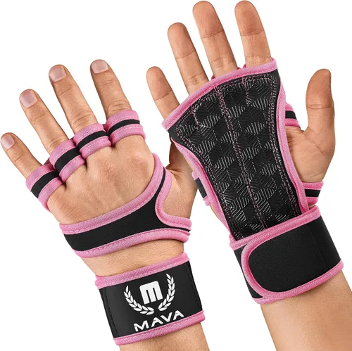 Miniatura 10 de Mava Sports Guantes de levantamiento de pesas con soporte de muñeca, guantes de entrenamiento, guantes de gimnasio, ideales para entrenamiento