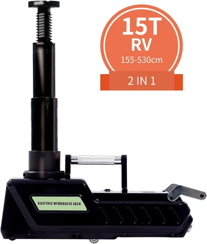 Miniatura 9 de E-HEELP - Gato hidráulico eléctrico de 15 toneladas, gato de piso de camión resistente de 12 V CC con luz LED para RV, SUV, camioneta, sedán