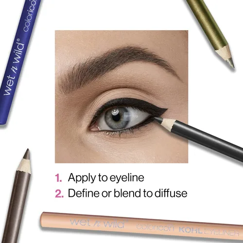 Miniatura 7 de Wet n Wild Color Icon Kohl, delineador de ojos lápiz, color rico hiperpigmentado, aplicación suave y cremosa, acabado mate de larga duración