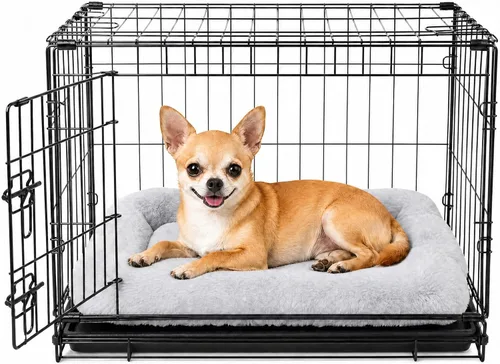 Miniatura 10 de Cama para Jaula de Perro Camas Lavables para Perros XX-Pequeños Franela Gruesa Deluxe Esponjosa Cómoda Almohadilla para Perrera Antideslizante