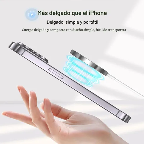 Miniatura 5 de Cargador Inalámbrico Magnético Rápido Apple Mag-Safe para iPhone 16 Pro Max/16 Pro/iPhone 15 Pro Max/15 Plus/14/13/12/AirPods 3/2/Pro/Pro 2