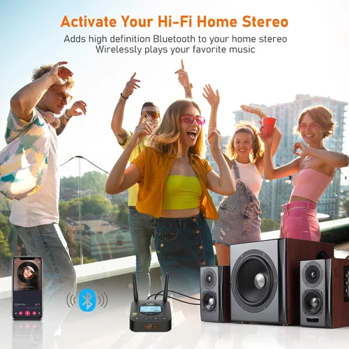 Miniatura 3 de 1Mii B06Pro+ Hi-Fi Bluetooth 5.3 Receptor de audio, LDAC Adaptador de audio inalámbrico de alta resolución para estéreo casero w/aptX HD baja