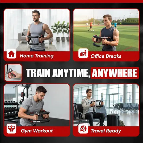Miniatura 8 de LuxUltra Twister Arm Trainer Equipo de entrenamiento de pecho para hombres y mujeres, entrenador de pecho y brazo ajustable de 40 a 130 libras