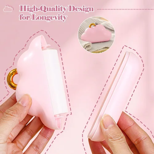 Miniatura 3 de Mini rodillo de pelusa para viaje con cubierta, rodillo de pelusa recargable para ropa y pelo de mascotas, rodillo compacto de tamaño de viaje