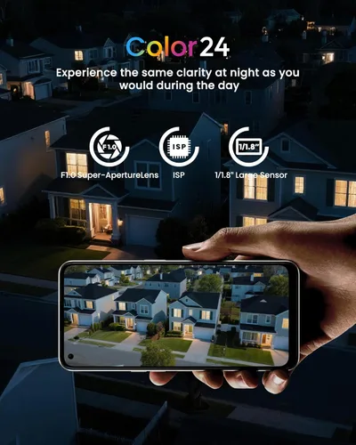 Miniatura 2 de Cámara de seguridad youkey 2.5K con cable para exteriores, visión nocturna F1.0 Color24, cámaras enchufables para seguridad del hogar al aire libre