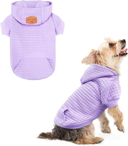 Miniatura 33 de BEAUTYZOO Sudadera con capucha para perro pequeño con bolsillos, ropa para perros pequeños y medianos, niño y niña, abrigos de algodón laminado tipo
