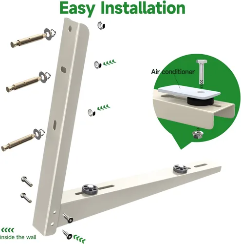 Miniatura 5 de Soporte de montaje en pared dividida plegable para mini split AC 7000 BTU a 12000 BTU