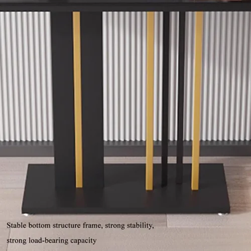 Miniatura 7 de GIZNXBA Mesa de consola moderna, mesa de sofá estrecha con patas de metal, mesa de entrada, sofá largo detrás del sofá, mesa para entrada, sala