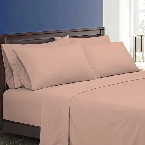 Miniatura 232 de ROYALE LINENS Juego de sábanas Cal King de 4 piezas, ropa de cama de microfibra suave cepillada de 1800 hilos, 1 sábana bajera, 1 sábana encimera, 2