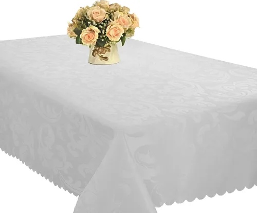 Miniatura 13 de Mantel EcoSol Designs de microfibra, con estampado de damascos, resistente a las arrugas y las manchas