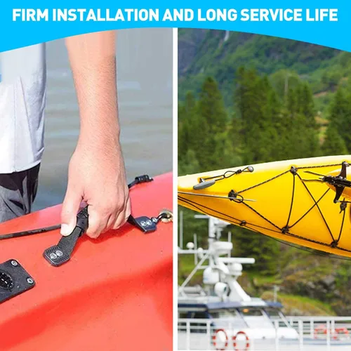 Miniatura 9 de HLOGREE Paquete de 2/4 asas para kayak, mango de transporte de kayak con remaches, asas de repuesto para kayak, asas de kayak para Gris - 4 asas