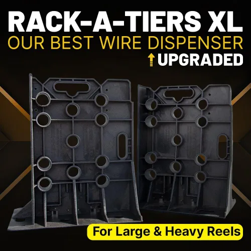 Miniatura 2 de Rack-A-Tiers Dispensador de cables multiusos XL - Galardonado estante de alambre eléctrico, carrito de carrete de alambre (11470)