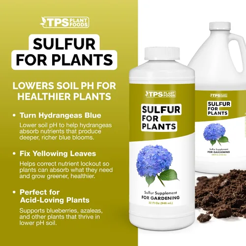 Miniatura 2 de Fertilizante de azufre: enmienda líquida de azufre para hojas más verdes, mejor absorción de nutrientes y plantas más fuertes, 8 onzas
