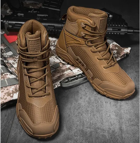 Miniatura 6 de Botas de senderismo ligeras para hombre, botas de caza, botas de trabajo, botas tácticas militares, botas de combate para motocicleta