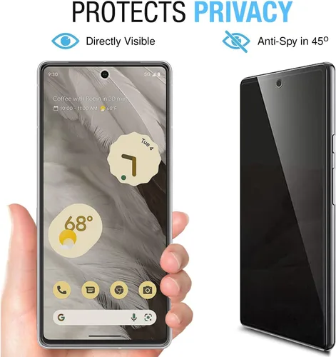 Miniatura 2 de [2+2] Protector de pantalla de vidrio templado para Pixel 7A (2 paquetes) + protector de lente de cámara (2 paquetes), película de vidrio templado