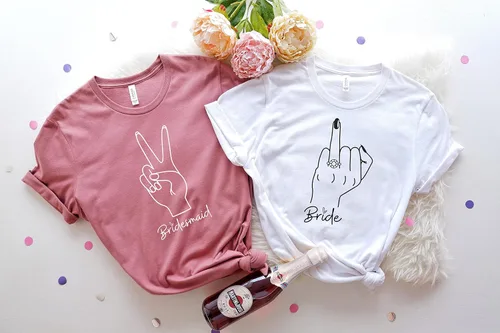 Miniatura 5 de Bride Shirt, Bridesmaid Shirt, Bachelorette Party T-Shirt, Bridesmaid Proposal Gifts, Bridal Party Matching Shirt, Wedding Party Gift