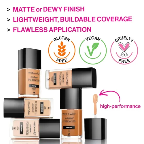 Miniatura 4 de Wet n Wild Photo Focus Base Líquida Mate Foundation Porcelain, Vegana y Libre de Crueldad (Paquete de 4)