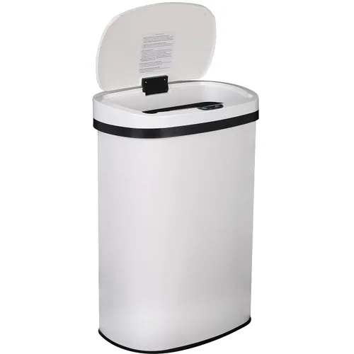 Miniatura 14 de Cubo de basura de 13 galones (50 litros) para cocina con tapa, sensor automático, sin tocar, acero inoxidable, para baño, dormitorio, oficina