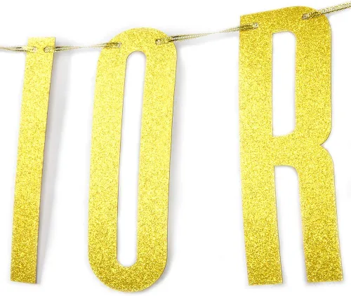 Miniatura 7 de Cartel dorado con purpurina para graduación de felicitaciones, decoración de banderines para fiesta de graduación de secundaria