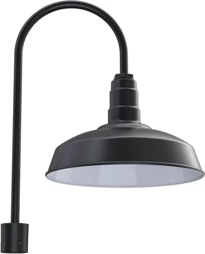 Miniatura 26 de Steel Lighting Co. Gardena - Luz de granero Montaje en pared al aire libre Cúpula de 16 pulgadas Cuello de cisne de 16 pulgadas Luz