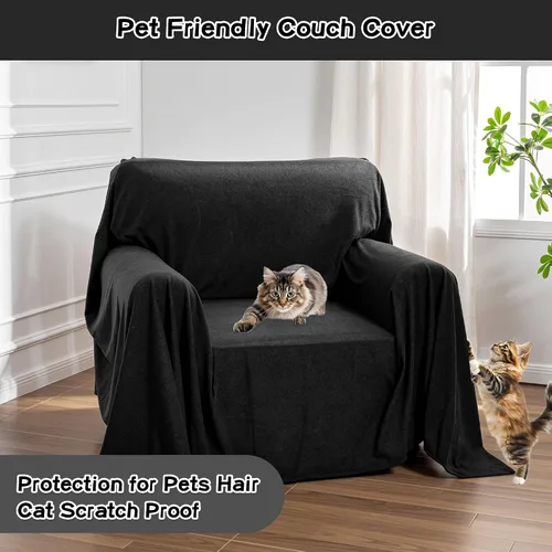 Miniatura 2 de MEETSKY Funda para silla reclinable, a prueba de arañazos, para gatos, fundas de sofá de gran tamaño, lavable para sofá individual, funda suave