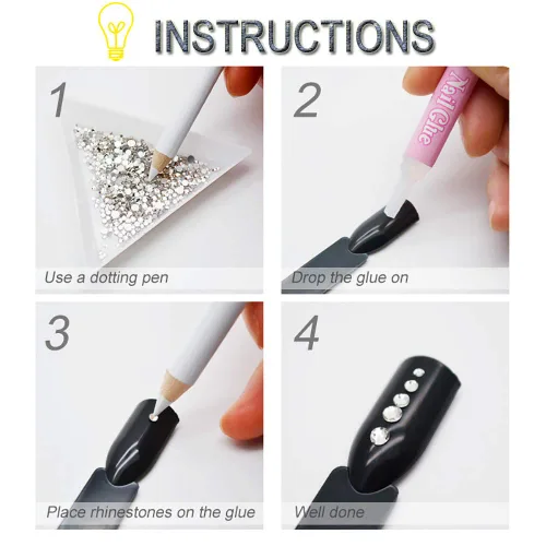 Miniatura 9 de 6 cajas de dijes de uñas 3D dorados, dijes de arte de uñas con parte trasera plana, joyas de diamantes de imitación para uñas, gemas de uñas