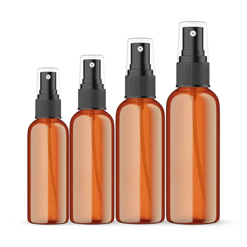 Miniatura 10 de SEVENHEAD Botella atomizadora de aceite esencial de plástico de 2.0 fl oz, 2 onzas, tres colores, transparente, blanco, ámbar, botella pequeña