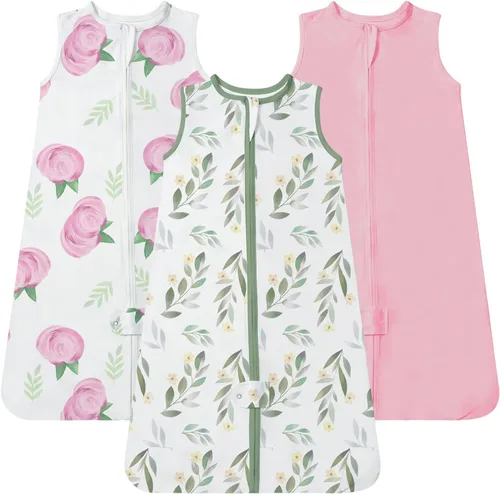 Miniatura 28 de TotAha Saco de dormir para bebés de 6 a 12 meses, paquete de 3, saco de dormir transpirable para bebé, niña, niño, manta usable con cremallera Azul