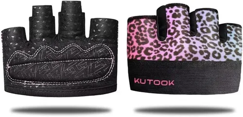 Miniatura 13 de KUTOOK Guantes de entrenamiento para levantamiento de pesas para hombres/mujeres, guantes de gimnasio con relleno XRD de 0.118 in, guantes parciales