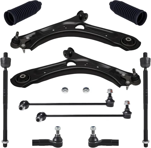 Miniatura 10 de TUCAREST 2 piezas K620717 K620718 brazo de control inferior delantero derecho y conjunto de rótula compatible con V-W MK4 Beetle Golf Jetta City