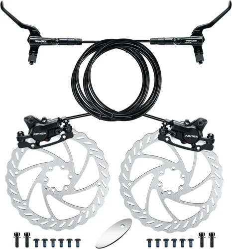 Miniatura 17 de Kit de Freno de Disco para Bicicleta, Caliper de Aluminio Delantero y Trasero, Palanca de Freno de Bicicleta de Aleación de Aluminio Completa, Rotor