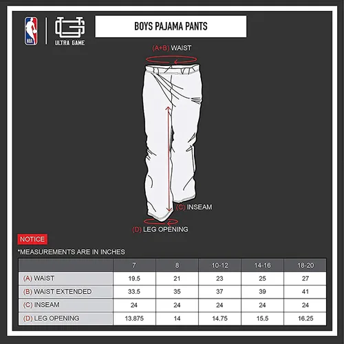 Miniatura 8 de Ultra Game NBA Boys 2-Piece Loose-fit Button Down Pajamas Set (Sizes 4-20)