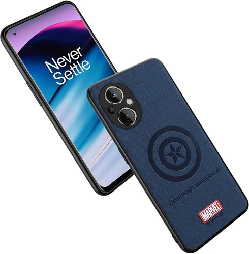 Miniatura 5 de IRON SPIDER Funda para OnePlus Nord N20 5G, con personaje de superhéroe, compatible con OnePlus Nord N20 de piel (azul) para hombre y mujer Capitán
