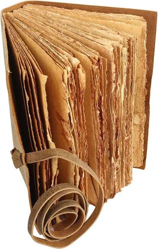 Miniatura 4 de KomalC Diario de cuero vintage para mujeres y hombres, 8 x 6 pulgadas, antiguo hecho a mano, con borde de cubierta vintage, cuaderno de bocetos