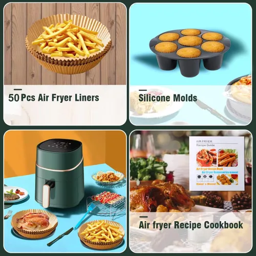 Miniatura 6 de Accesorios para freidora de aire Ninja Chefman COSORI Ninja Gourmia Dash Power XL 3.6 4.2 5.8QT, 12 piezas de accesorios para freidora de aire