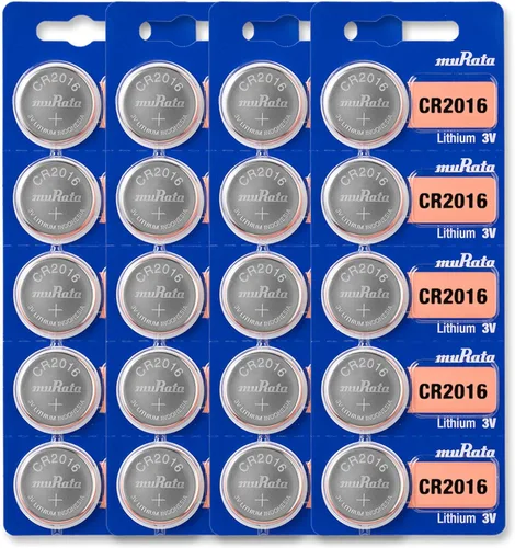 Murata Batería CR2016 DL2016 ECR2016 3V Litio Moneda Celda (20 Baterías)