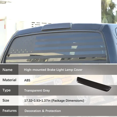 Miniatura 3 de Aunginsy Cubierta de lámpara de freno de montaje alto para automóvil, compatible con Toyota Tundra 2007-2021 para luz de freno de montaje alto