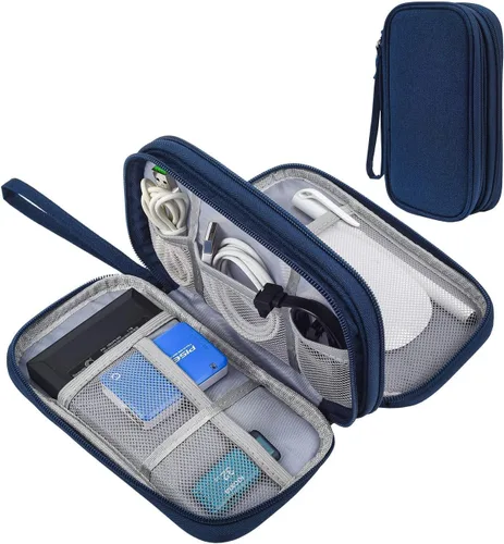 Miniatura 16 de Organizador electrónico para cable de viaje, bolsa organizadora electrónica, funda organizadora de accesorios electrónicos impermeable para banco