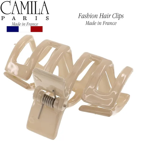 Miniatura 5 de Camila Paris - Pinzas para el cabello francés para mujer, cabello grueso, 2.5 pulgadas, 1 unidad (paquete de 1), beige, mariposa, agarre fuerte