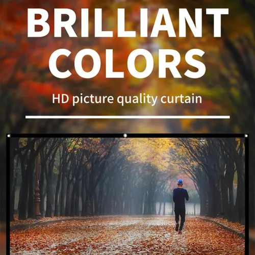 Miniatura 4 de Kisangel Foldable Portable Projector Screen for Indoor Office Use Lightweight Polyester Movie Projection Screen for Home Theater and Outdoor