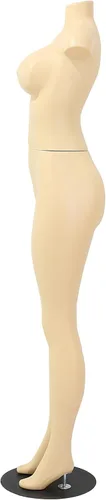 Miniatura 4 de Maniquí femenino sin cabeza y sin brazos de 63 pulgadas, modelo de cuerpo humano realista, maniquí de exhibición de estilo brasileño, soporte