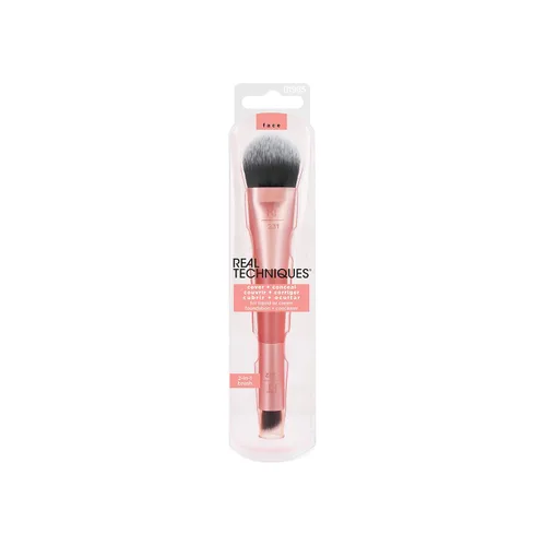 Miniatura 2 de Real Techniques Cover & Conceal Brocha de maquillaje de doble extremo, cobertura de base impecable, cepillo 2 en 1 que suaviza y cubre manchas e