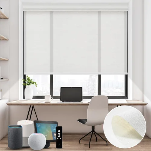 Miniatura 47 de SmartWings Persianas Motorizadas con Sombras para Ventana Control Remoto Funciona con Thread Apple Homekit Z-Wave Alexa 100% Blackout de Doble Cara