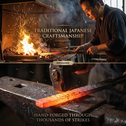 Miniatura 9 de MDHAND Juego de cuchillos de cocina, juego de cuchillos japoneses ultra afilados, juego de cuchillos de chef profesionales de acero inoxidable