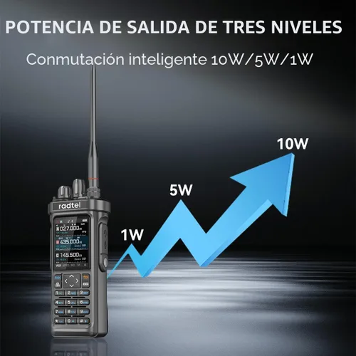 Miniatura 4 de Radtel RT-950 PRO Radio Ham TX GPS/APRS, Walkie Talkie de Largo Alcance de 10W de Mano Radio Bidireccional, RX AM/FM/CB/SW/MW/LW, Programación por
