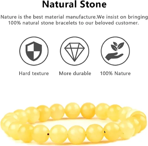 Miniatura 3 de TIGERSTAR Natural Lava Rock Beads Bracelet,Stretch Elastic Bracelets,Adjustable Braided Rope Gemstone Bracelets for Men Women