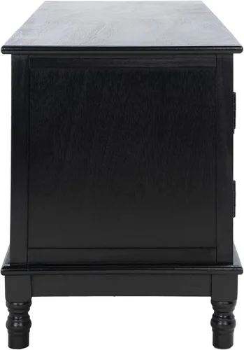 SAFAVIEH Home Collection Magnolia - Soporte para TV con 2 puertas, 2 estantes, color negro, para sala de estar, dormitorio, sala de juegos, TV